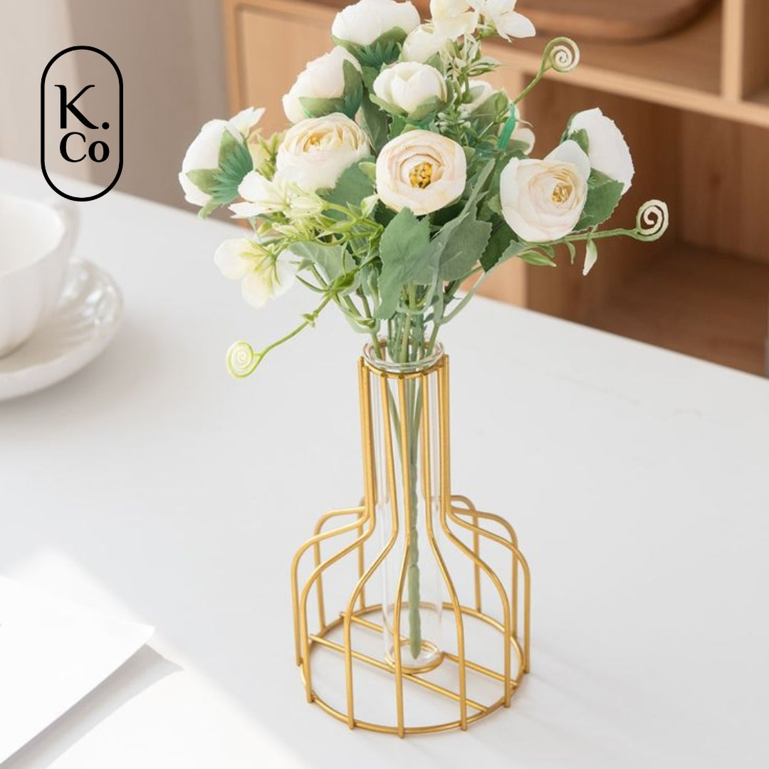 Golden Bottle test tube - vase