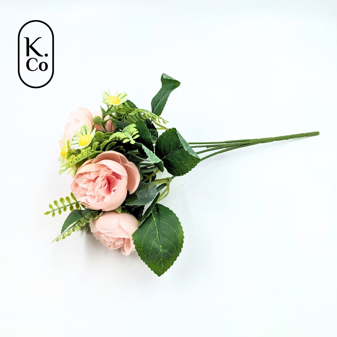 Light pink rose peony flower bunch