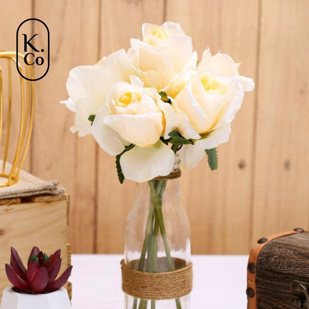 7 Stick artificial rose flower bunch