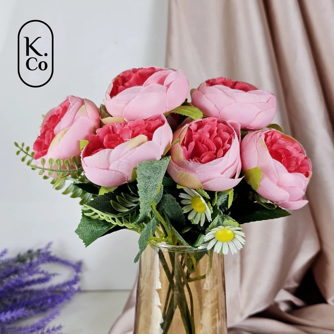 Piano rose peony flower bunch