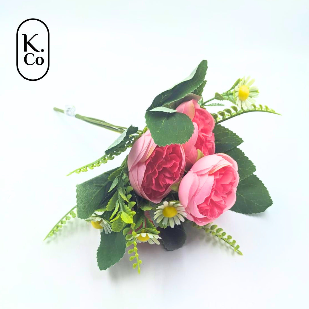 Piano rose peony flower bunch
