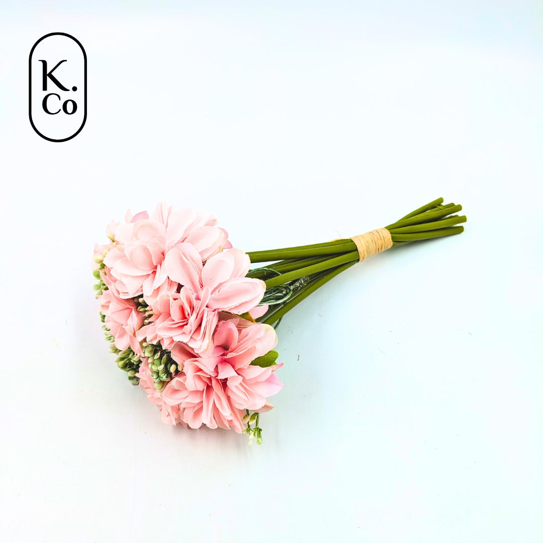 Pink dahlia flower bunch
