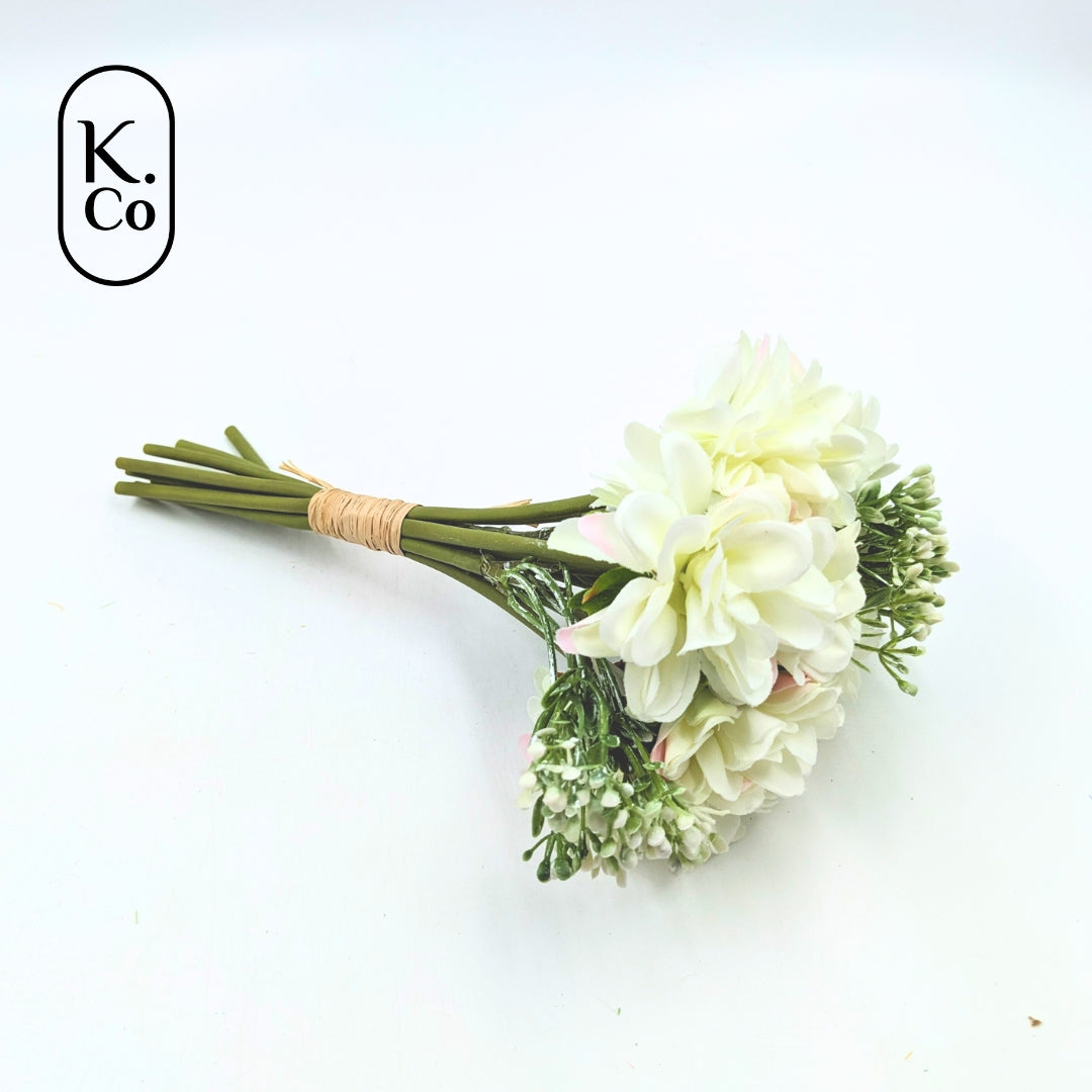 White dahlia flower bunch