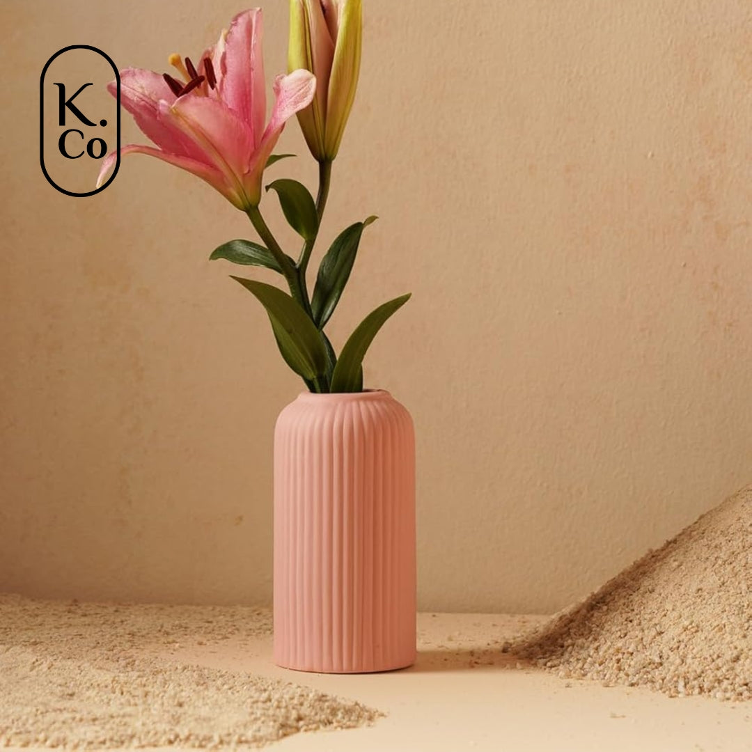 Ribbed vase