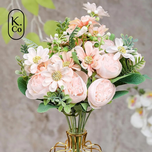Multi flora flower bunch - peach