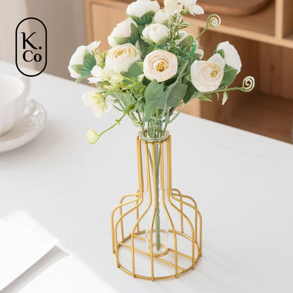 Golden Bottle test tube - vase