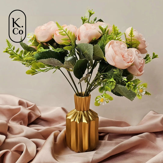 Light pink rose peony flower bunch