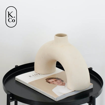 Half donut vase