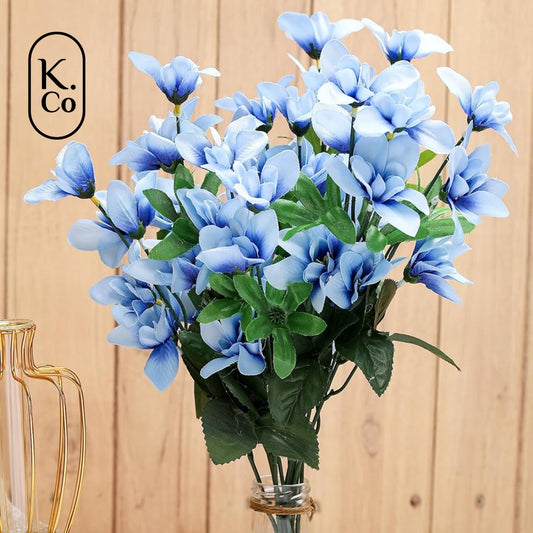 Blue artificial orchid flower bunch