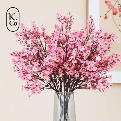 Pink cherry blossom flower bunch