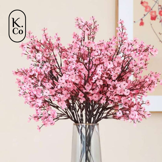 Pink cherry blossom flower bunch