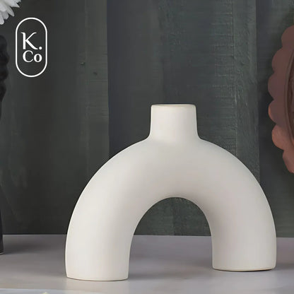 Half donut vase