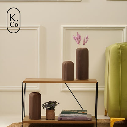 Ribbed vase - set