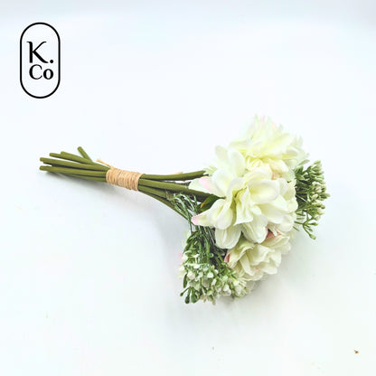 White dahlia flower bunch