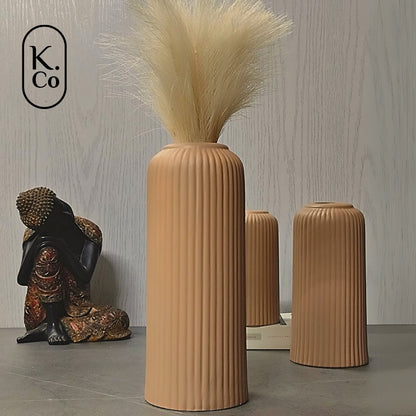 Ribbed vase