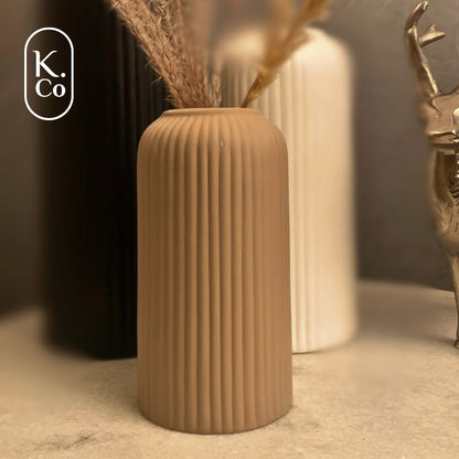 Ribbed vase