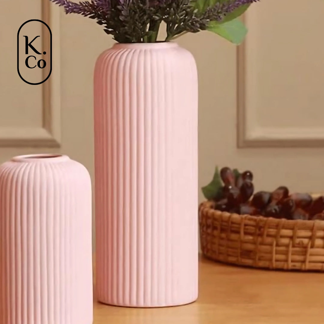Ribbed vase