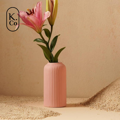 Ribbed vase