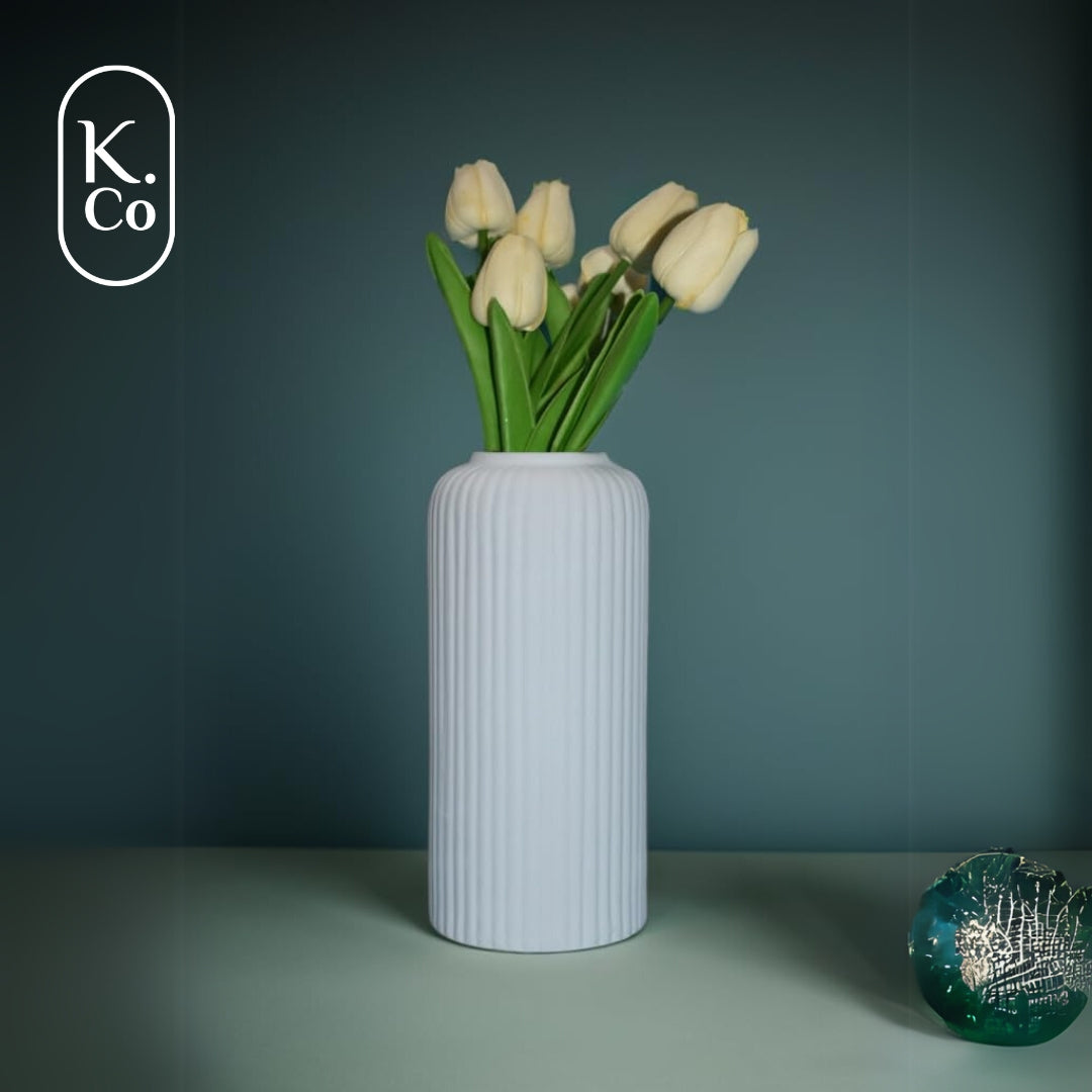 Ribbed vase