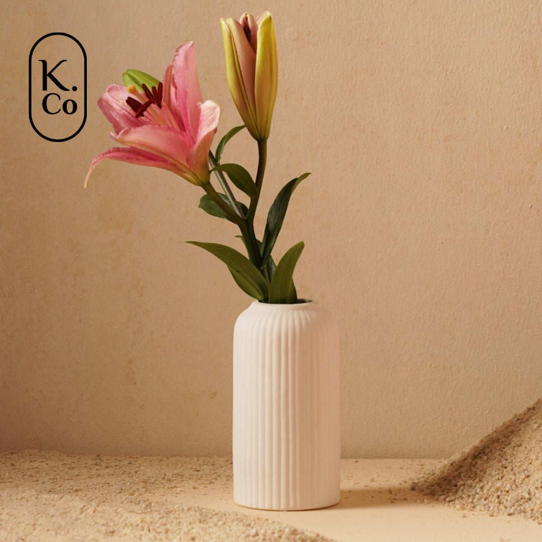 Ribbed vase
