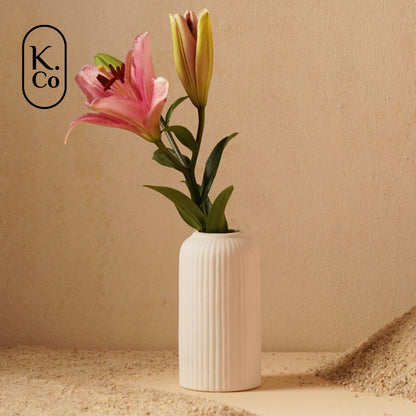Ribbed vase
