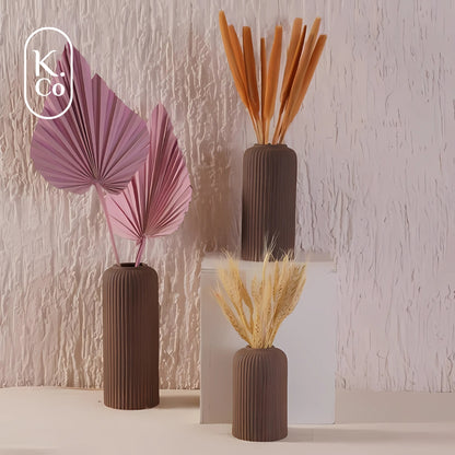 Ribbed vase